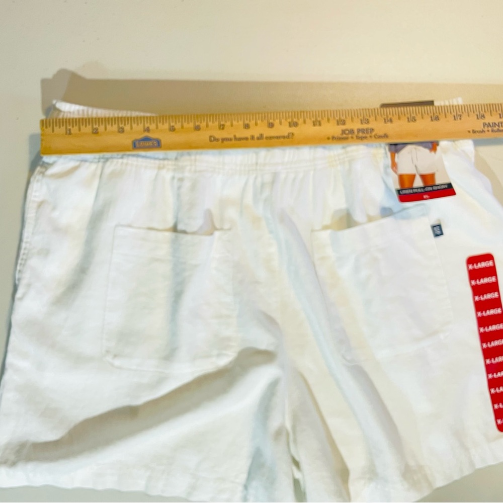 NWT GAP Women's XL White Linen Pull-On Shorts - Picture 4 of 9